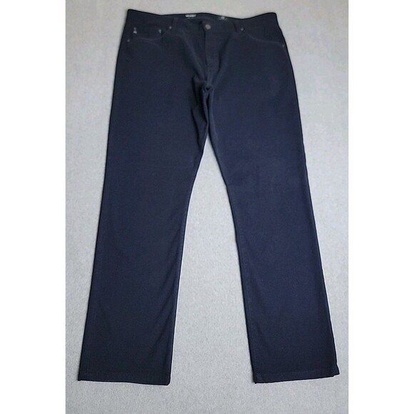 Adriano Goldschmied Pants Mens 38x34 (40x32) Everett Slim Straight Navy Blue - Picture 1 of 14